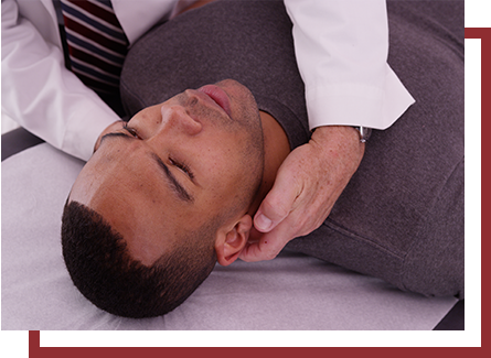 man at chiropractor