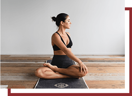 Woman practicing yoga